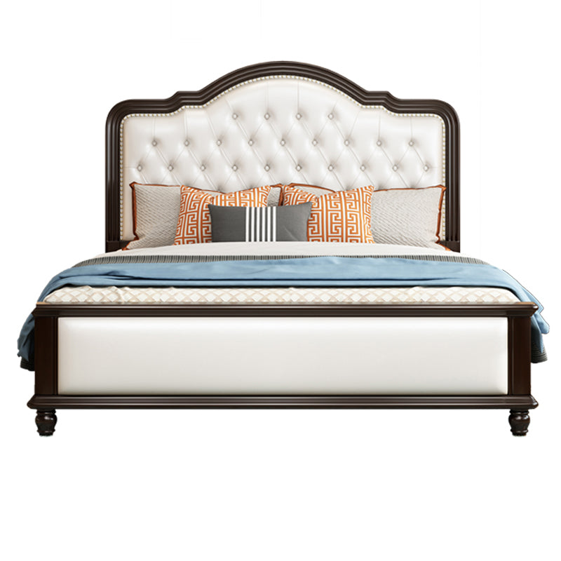 Traditional Standard Bed with Tufted and Camelback Panel Headboard