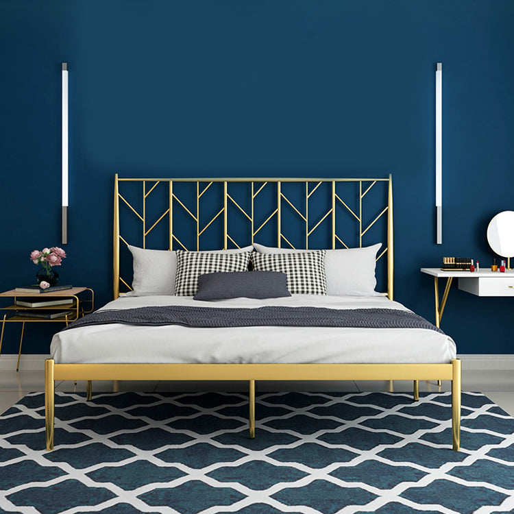 Contemporary Metal Bed Frame with Headboard Tree Themed Bed Frame