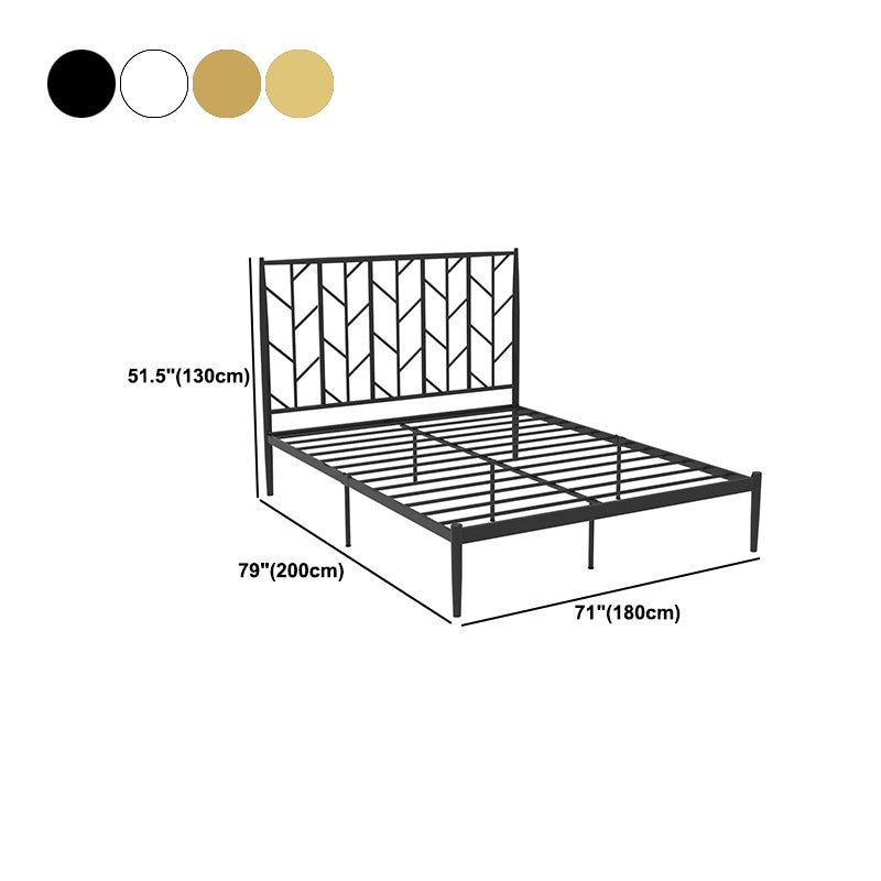 Contemporary Metal Bed Frame with Headboard Tree Themed Bed Frame