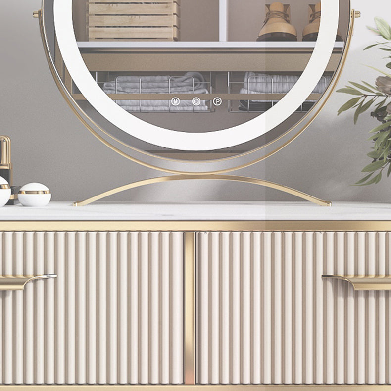 5-Drawers Dressing Table Luxurious Metal Make-up Vanity Table