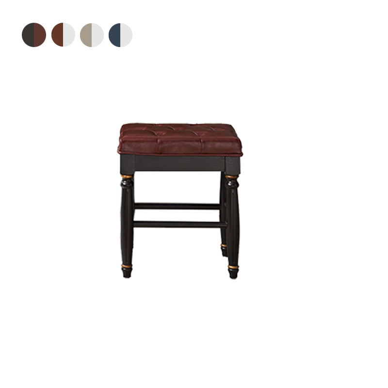 Victorian Wood Vanity and Stool Dressing Table with Storage Drawers