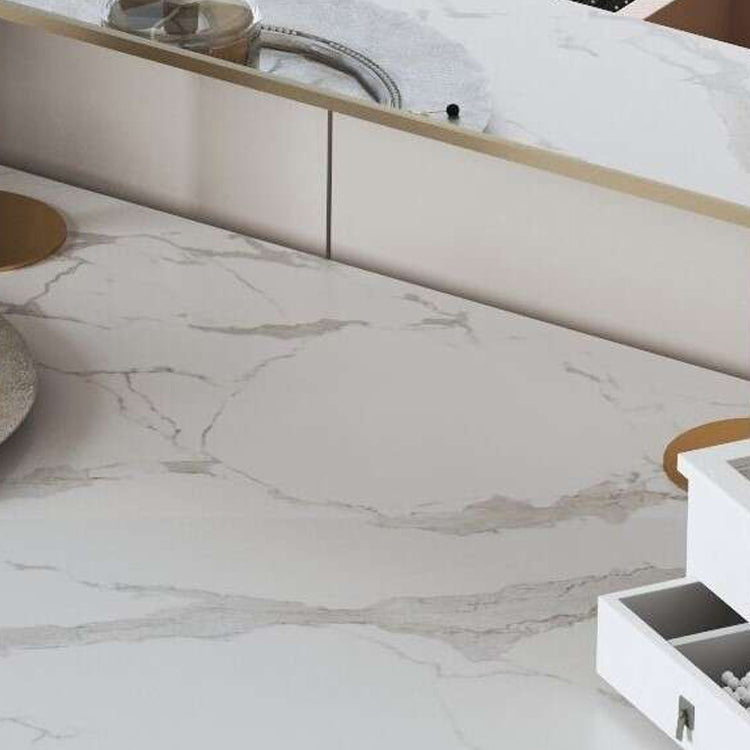 31.9" H Two Drawers Vanity Mirrored Table Dressing Table in Beige