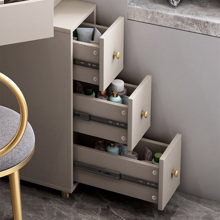 Mirrored Vanity Table and Stool Set 33.4" Wide Vanity Dressing Table