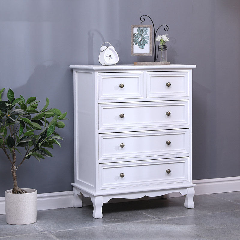 14" W Traditional Wooden Lingerie Chest Vertical Storage Chest with Drawers