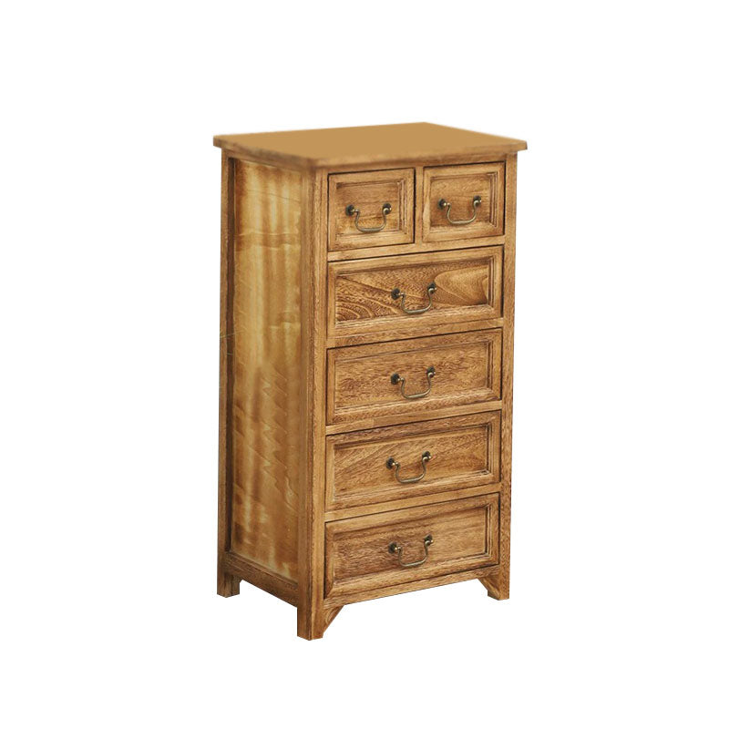 14" W Vintage Solid Wood Lingerie Chest Vertical Storage Chest with Drawers