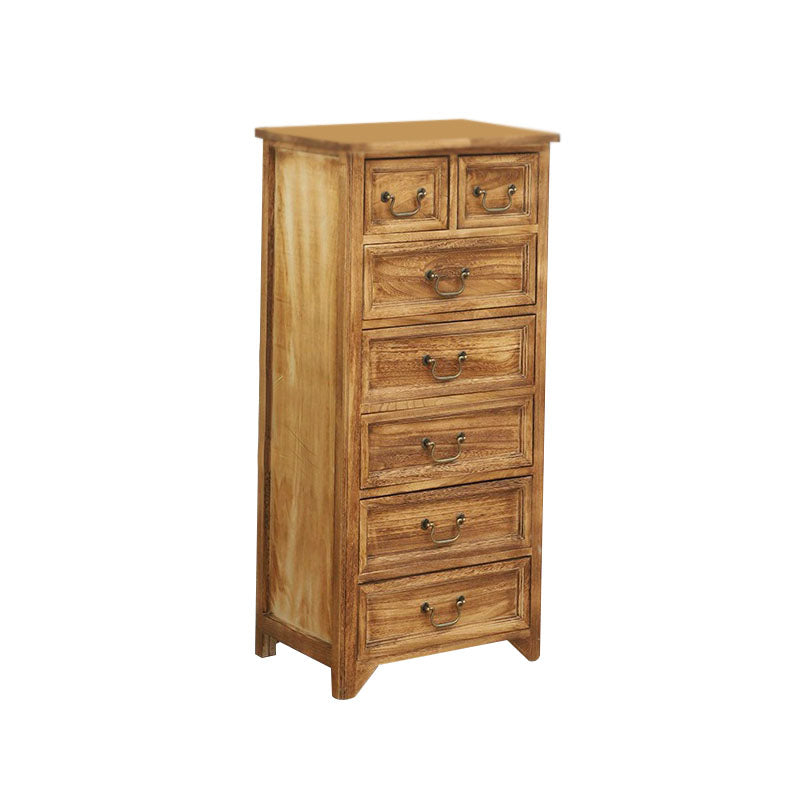 14" W Vintage Solid Wood Lingerie Chest Vertical Storage Chest with Drawers