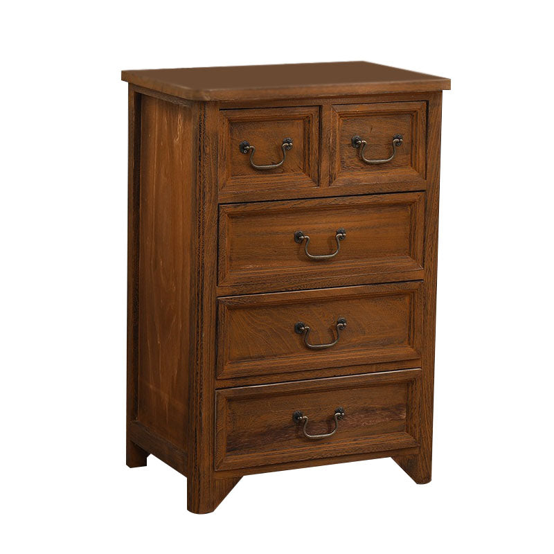 14" W Vintage Solid Wood Lingerie Chest Vertical Storage Chest with Drawers