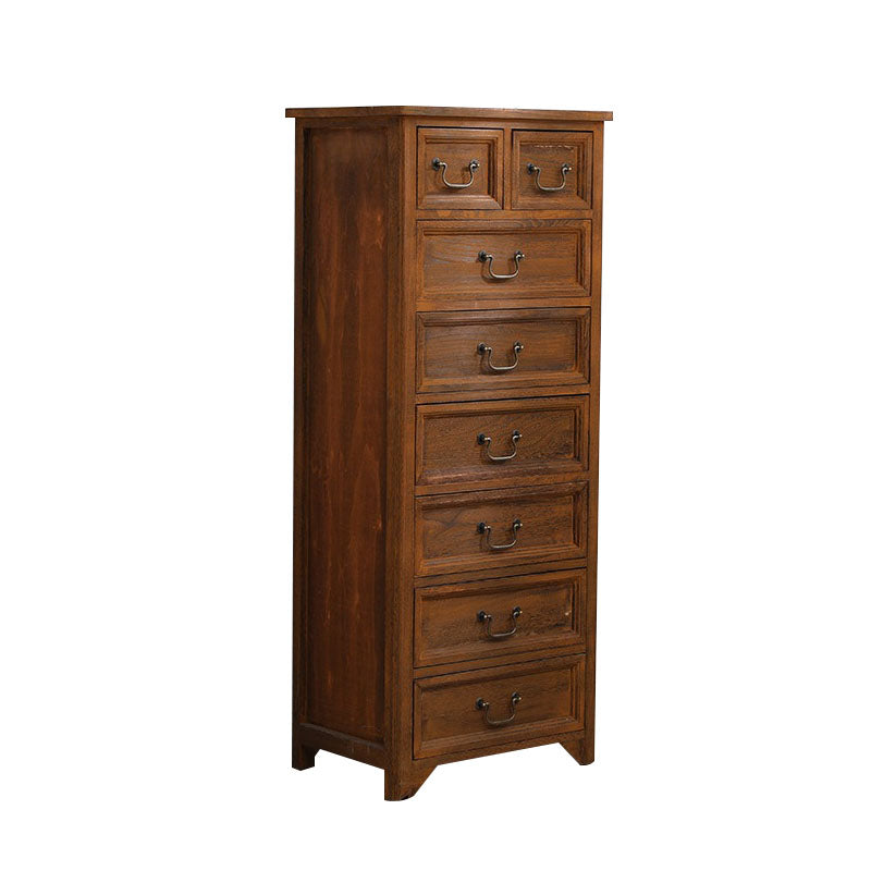 14" W Vintage Solid Wood Lingerie Chest Vertical Storage Chest with Drawers