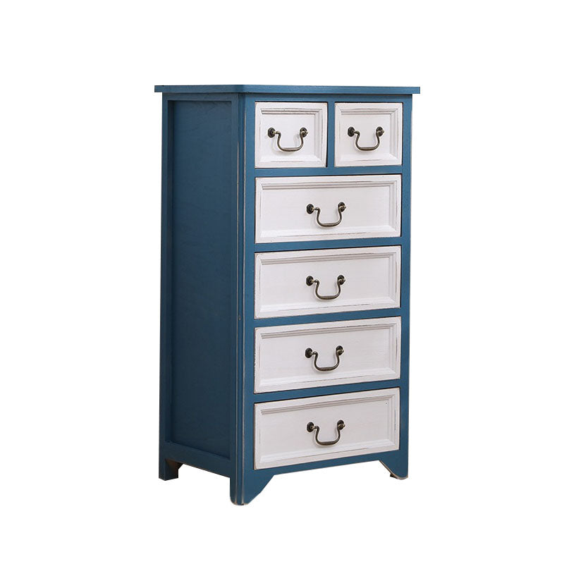 14" W Vintage Solid Wood Lingerie Chest Vertical Storage Chest with Drawers