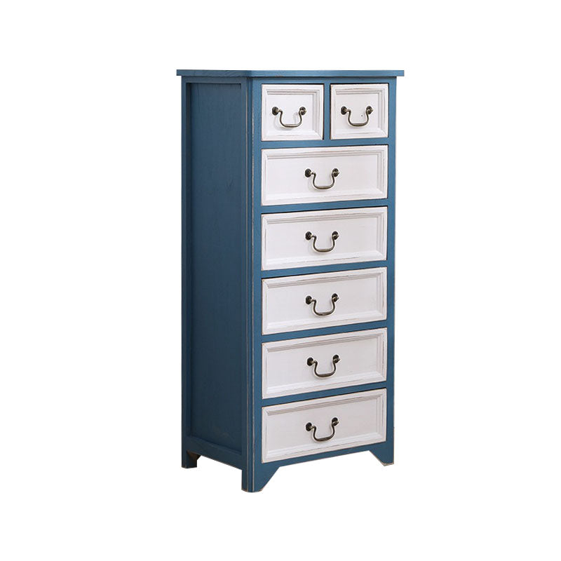 14" W Vintage Solid Wood Lingerie Chest Vertical Storage Chest with Drawers