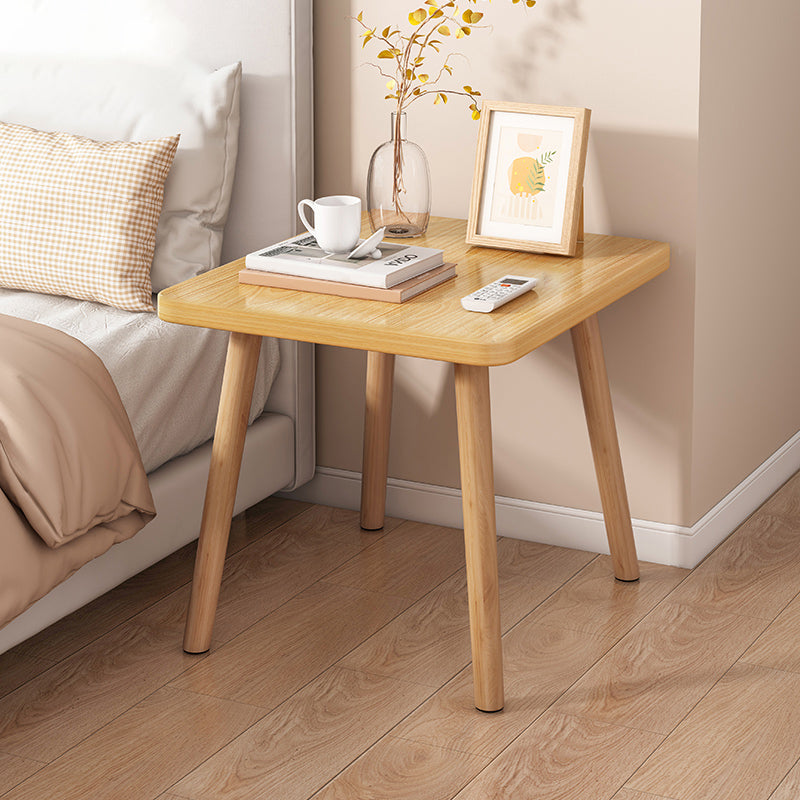 Imitation Wood Nightstand Open Storage Modern Shelf Included Night Table with Legs