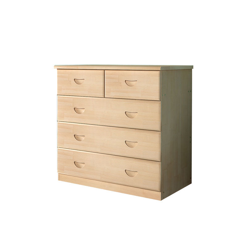 Modern Pine Wood Lingerie Chest 18" W Vertical Storage Chest with Drawers