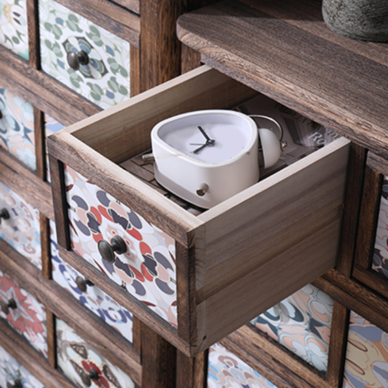 13.5" W Traditional Wooden Lingerie Chest Vertical Storage Chest with Drawers