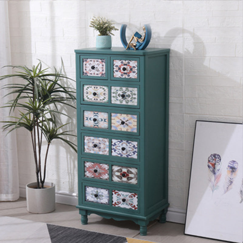 13.5" W Traditional Wooden Lingerie Chest Vertical Storage Chest with Drawers