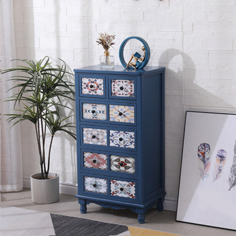 13.5" W Traditional Wooden Lingerie Chest Vertical Storage Chest with Drawers