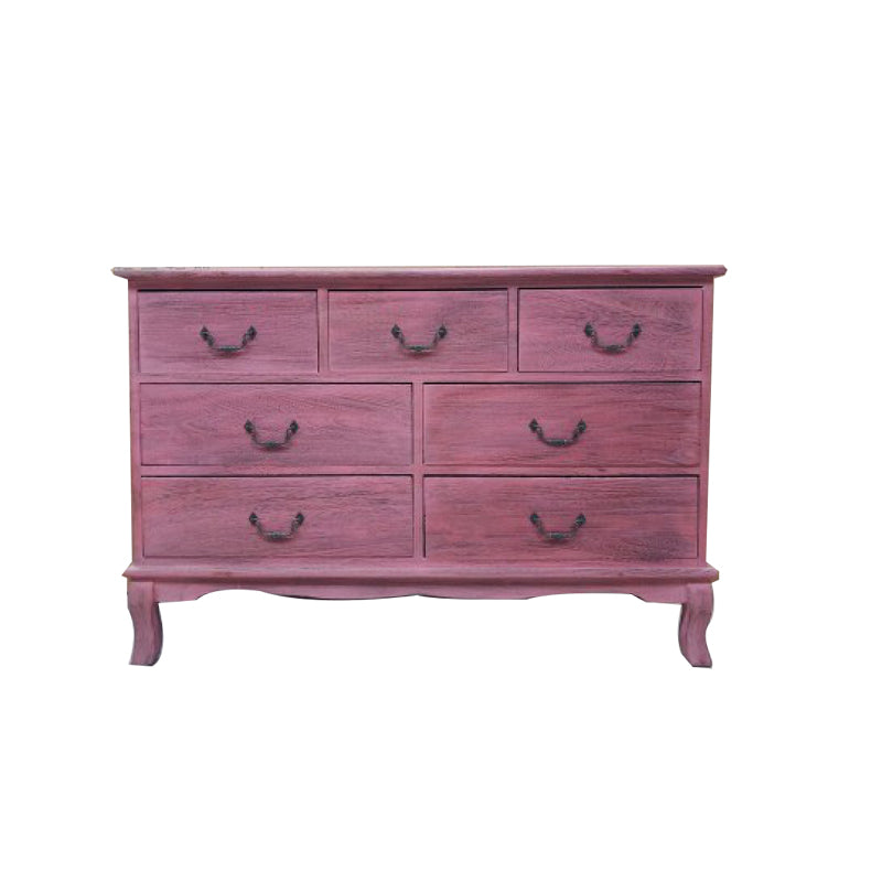 12" W Traditional Solid Wood Double Dresser Vertical Storage Chest with Drawers