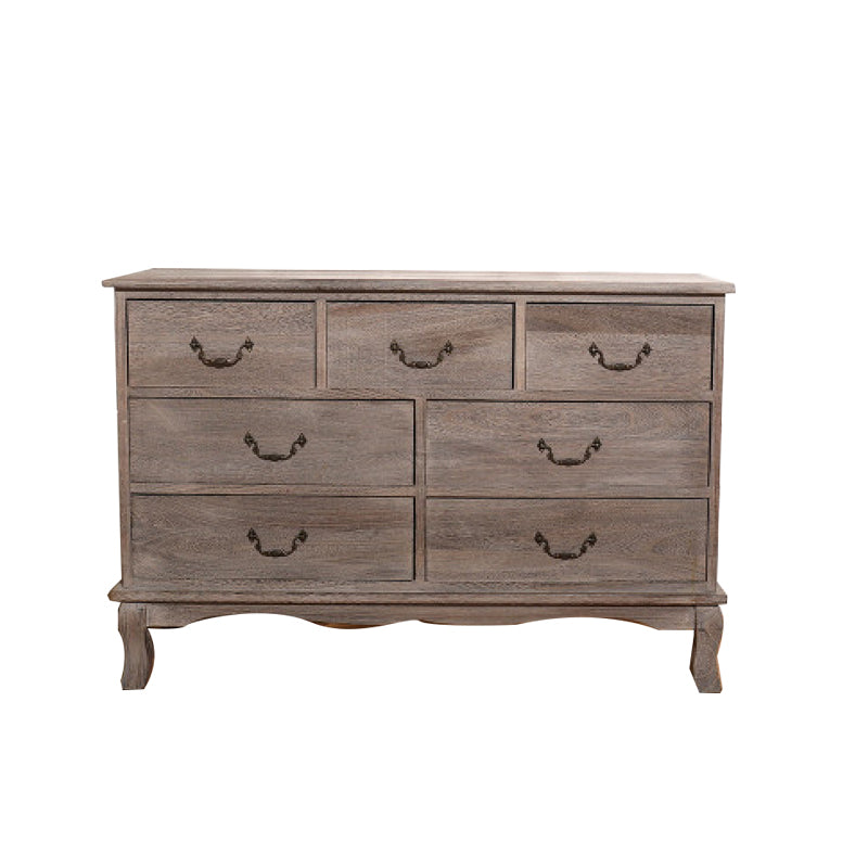 12" W Traditional Solid Wood Double Dresser Vertical Storage Chest with Drawers