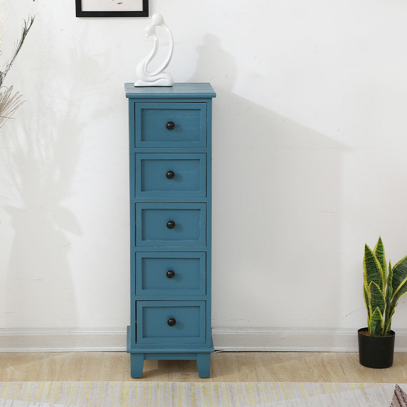 12" W Traditional Wood Lingerie Chest Vertical Storage Chest with Drawers