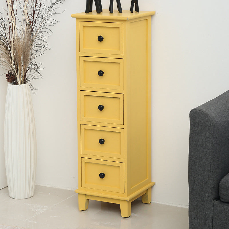 12" W Traditional Wood Lingerie Chest Vertical Storage Chest with Drawers