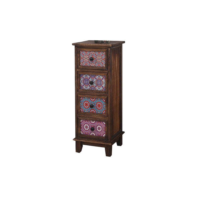 12" W Traditional Wood Lingerie Chest Vertical Storage Chest with Drawers