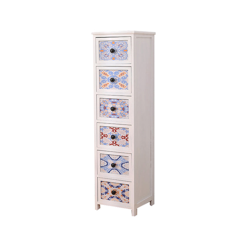 12" W Traditional Wood Lingerie Chest Vertical Storage Chest with Drawers