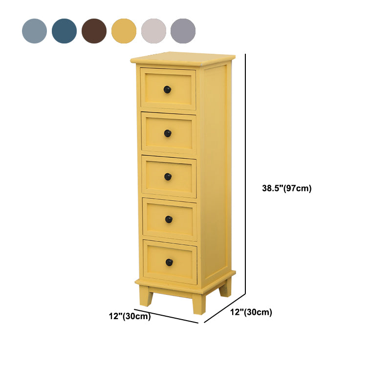 12" W Traditional Wood Lingerie Chest Vertical Storage Chest with Drawers