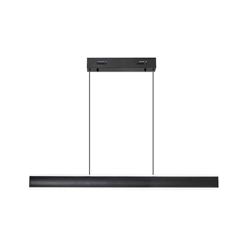 Metal Linear Chandelier Light Fixture Simple LED Island Pendant for Dining Room