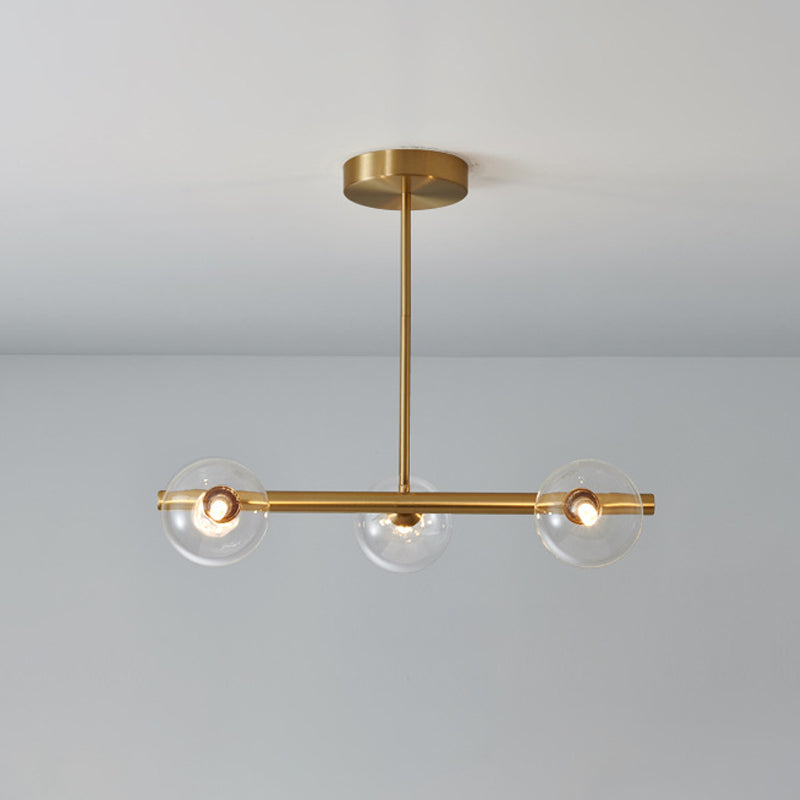 3/5/6-Light Golden Modern Kitchen Island Lighting Shaded Island Pendant Lighting