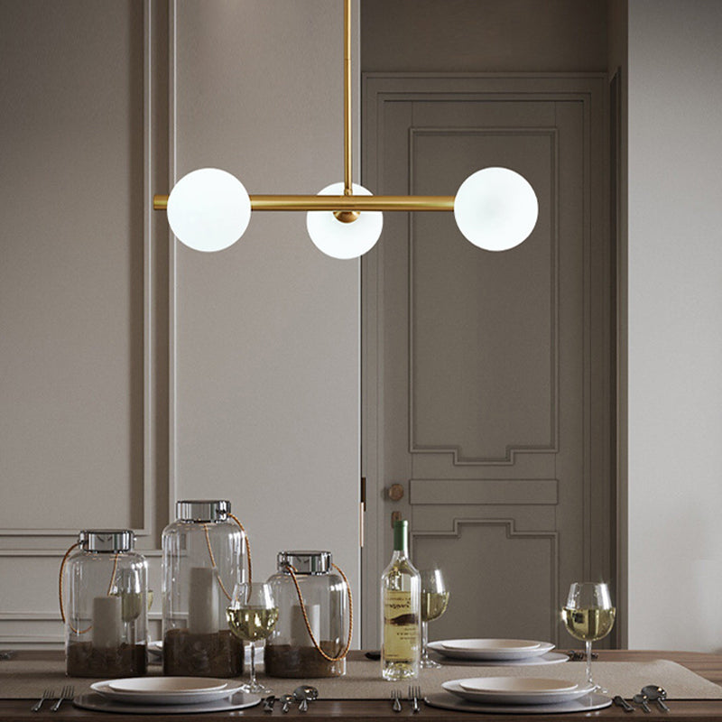 3/5/6-Light Golden Modern Kitchen Island Lighting Shaded Island Pendant Lighting