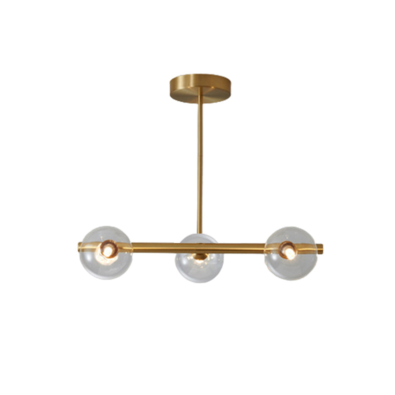 3/5/6-Light Golden Modern Kitchen Island Lighting Shaded Island Pendant Lighting