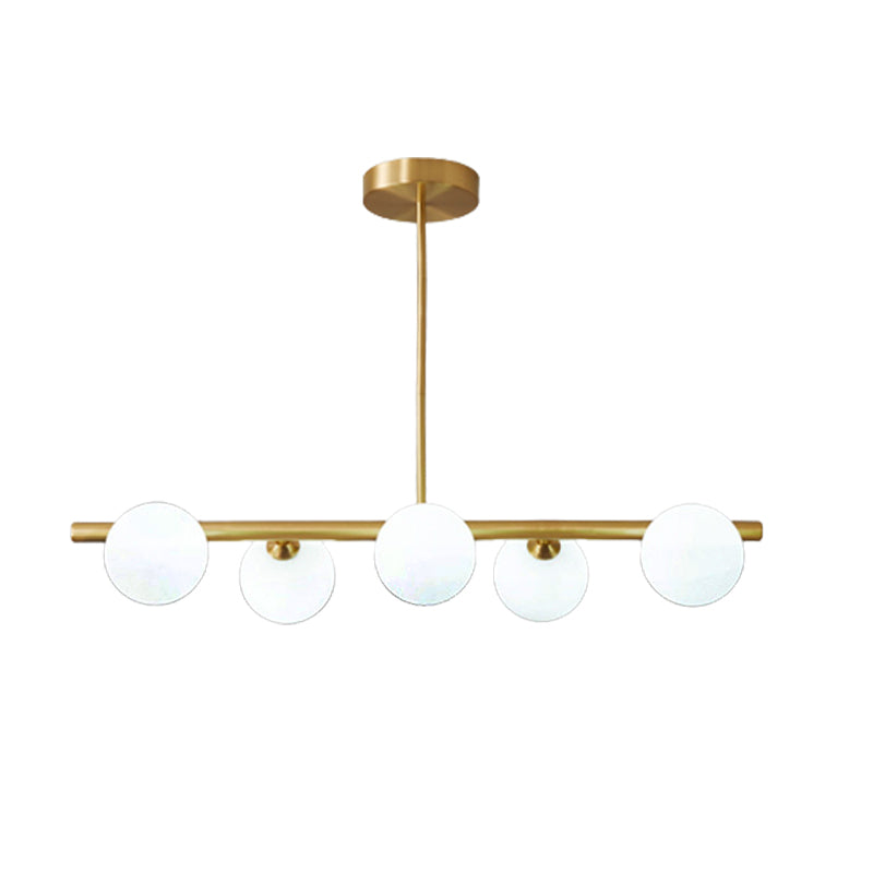 3/5/6-Light Golden Modern Kitchen Island Lighting Shaded Island Pendant Lighting