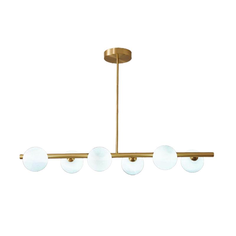 3/5/6-Light Golden Modern Kitchen Island Lighting Shaded Island Pendant Lighting