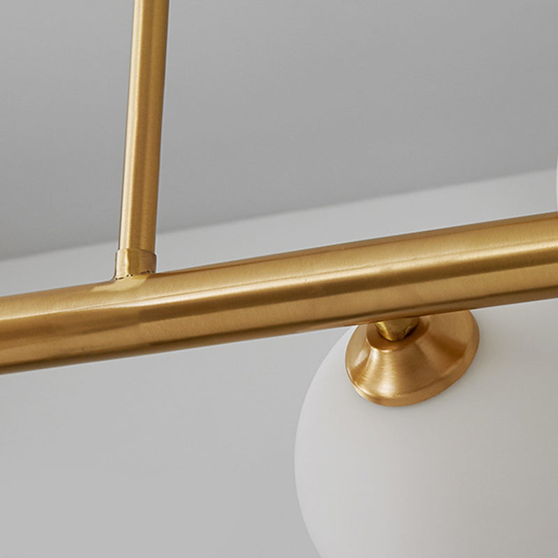 3/5/6-Light Golden Modern Kitchen Island Lighting Shaded Island Pendant Lighting