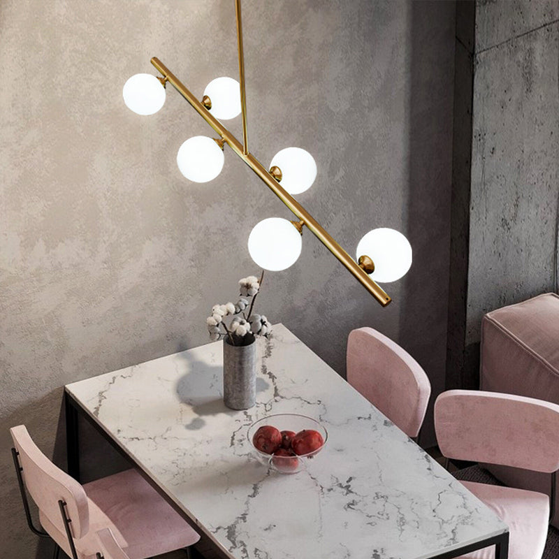 3/5/6-Light Golden Modern Kitchen Island Lighting Shaded Island Pendant Lighting