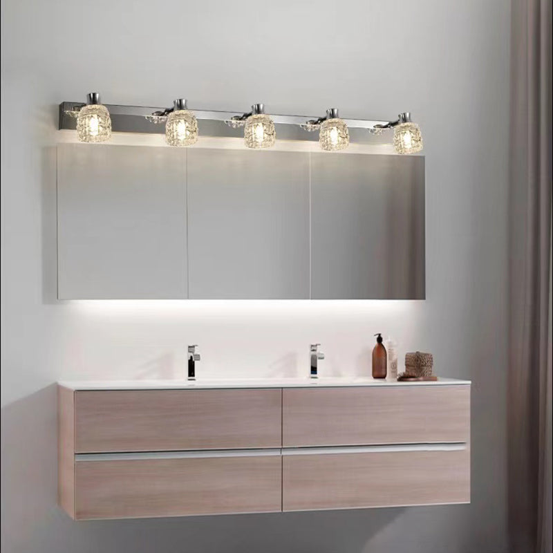 Crystal Wall Sconce Lighting Simple Style Wall Mounted Lighting for Bathroom