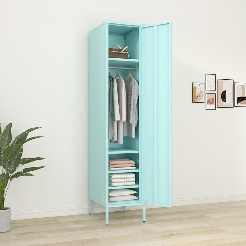 Contemporary Cabinet for Home Metallic Finish Storage Cabinet