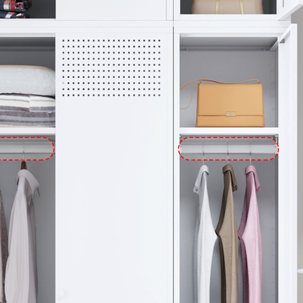 Contemporary Cabinet for Home Metallic Finish Storage Cabinet