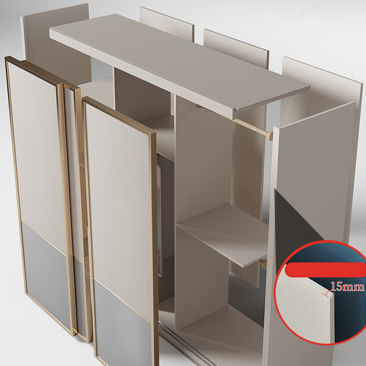 Sliding Wooden Wardrobe Cabinet Contemporary Wardrobe Armoire