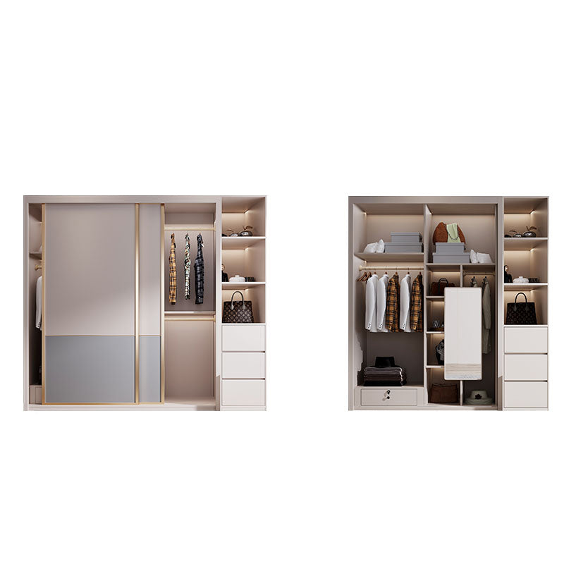 Sliding Wooden Wardrobe Cabinet Contemporary Wardrobe Armoire
