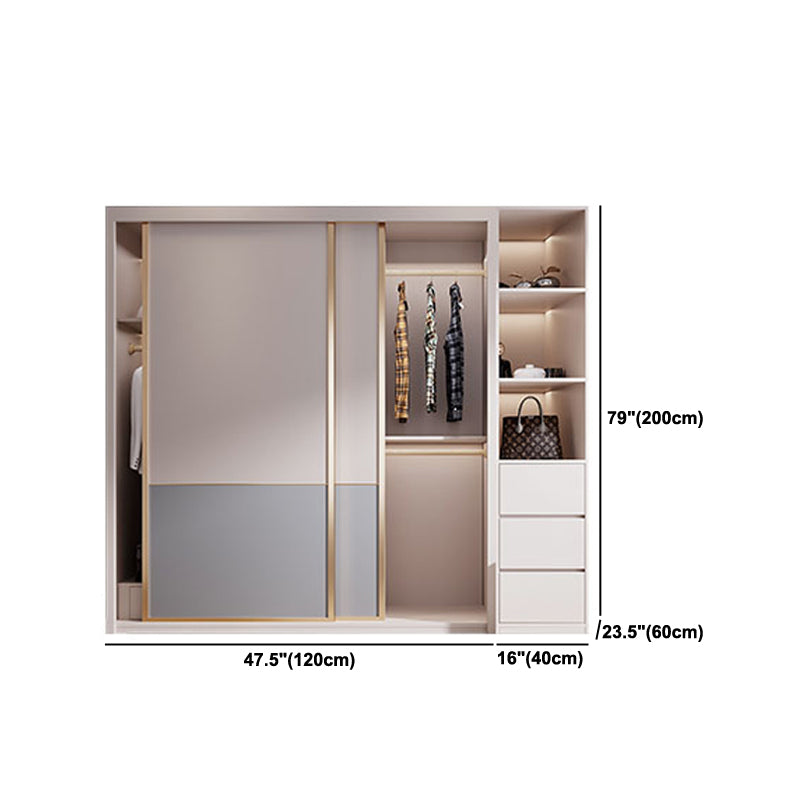 Sliding Wooden Wardrobe Cabinet Contemporary Wardrobe Armoire