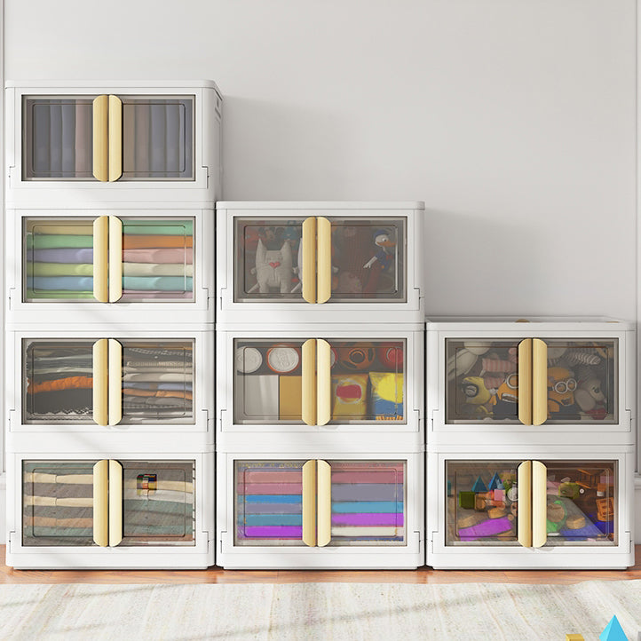 Contemporary Plastic Storage Cabinet Hinged Cabinet for Bedroom