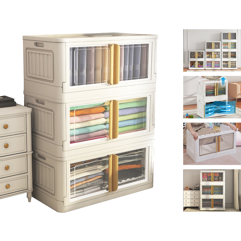 Contemporary Plastic Storage Cabinet Hinged Cabinet for Bedroom