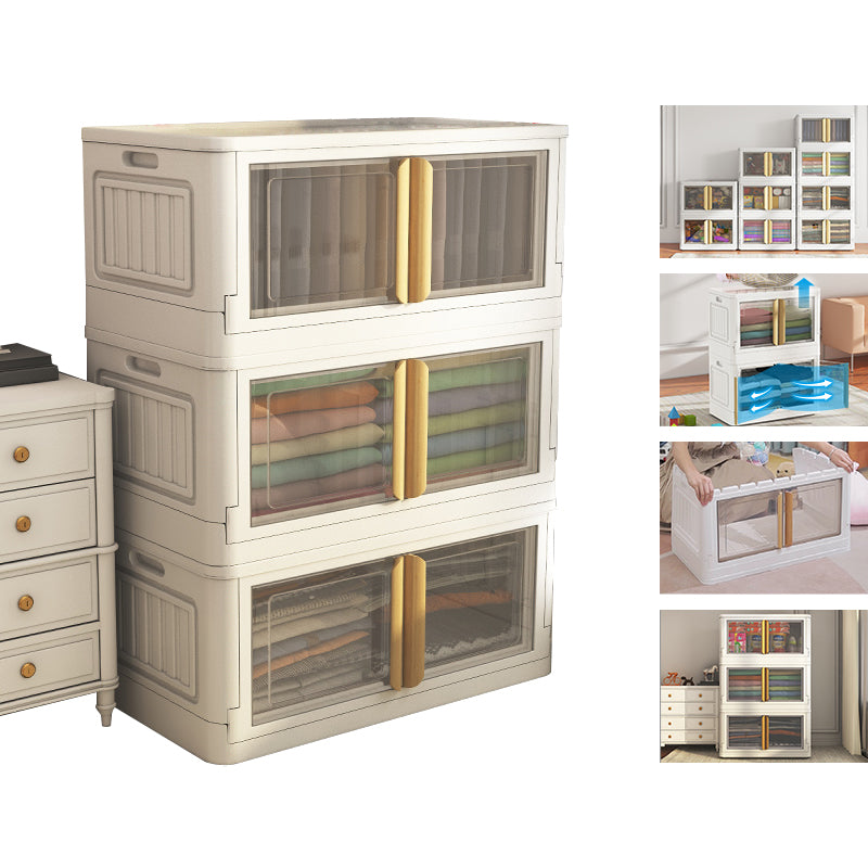 Contemporary Plastic Storage Cabinet Hinged Cabinet for Bedroom