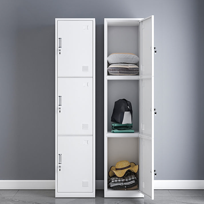 Contemporary Metal Wardrobe Cabinet Hinged Wardrobe Armoire for Home