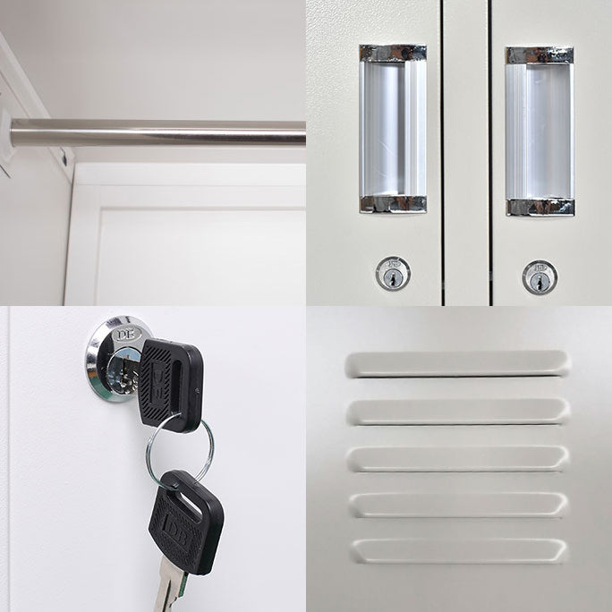 Contemporary Metal Wardrobe Cabinet Hinged Wardrobe Armoire for Home