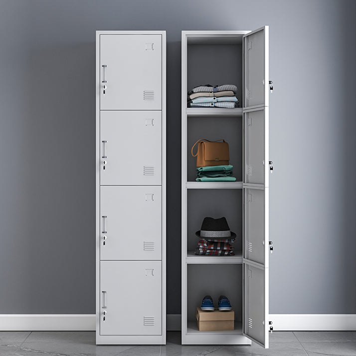 Contemporary Metal Wardrobe Cabinet Hinged Wardrobe Armoire for Home