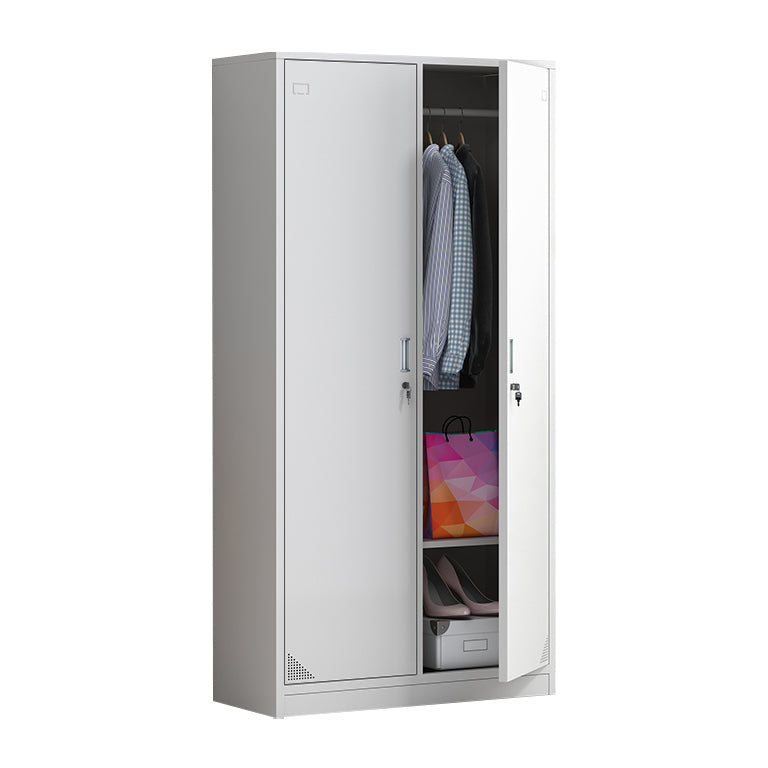 Hinged Contemporary Wardrobe Cabinet Metal Wardrobe Armoire for Home