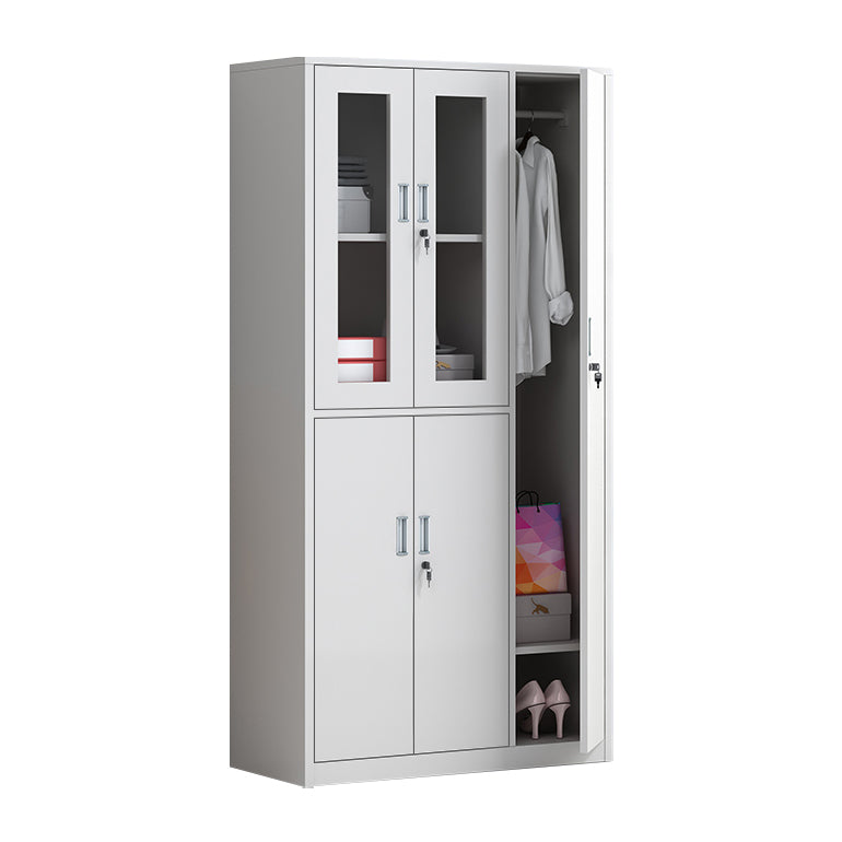 Hinged Contemporary Wardrobe Cabinet Metal Wardrobe Armoire for Home