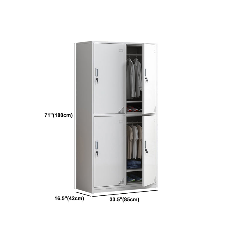 Hinged Contemporary Wardrobe Cabinet Metal Wardrobe Armoire for Home