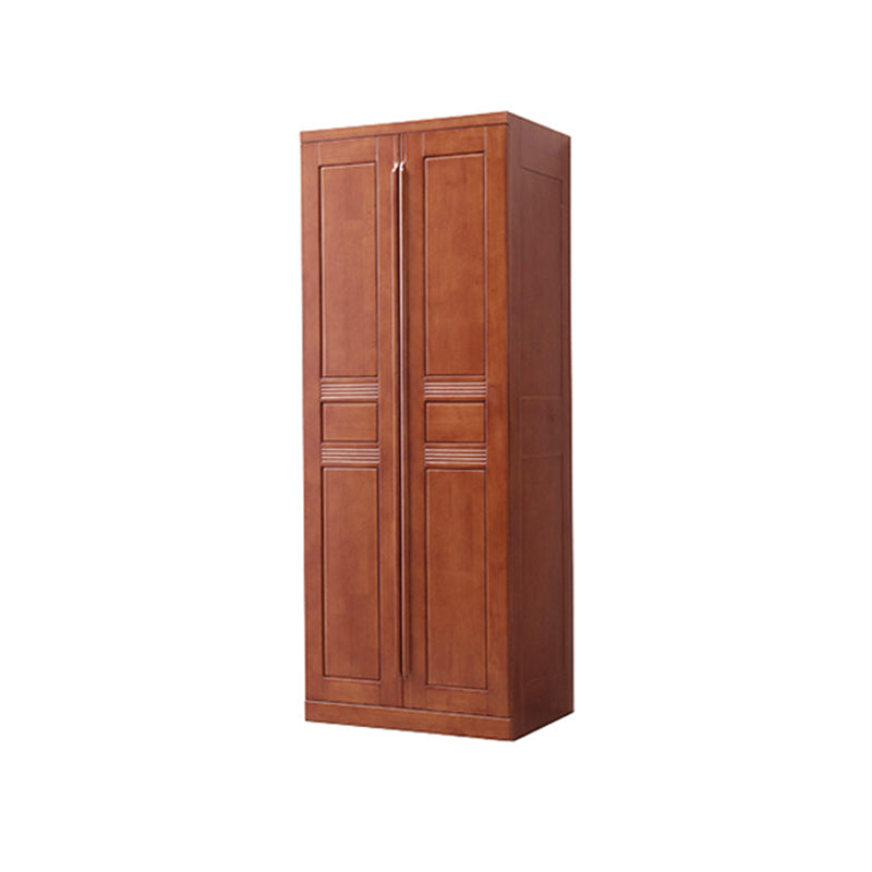 Rubberwood Wardrobe Closet with Shelves Traditional Wardrobe Cabinet